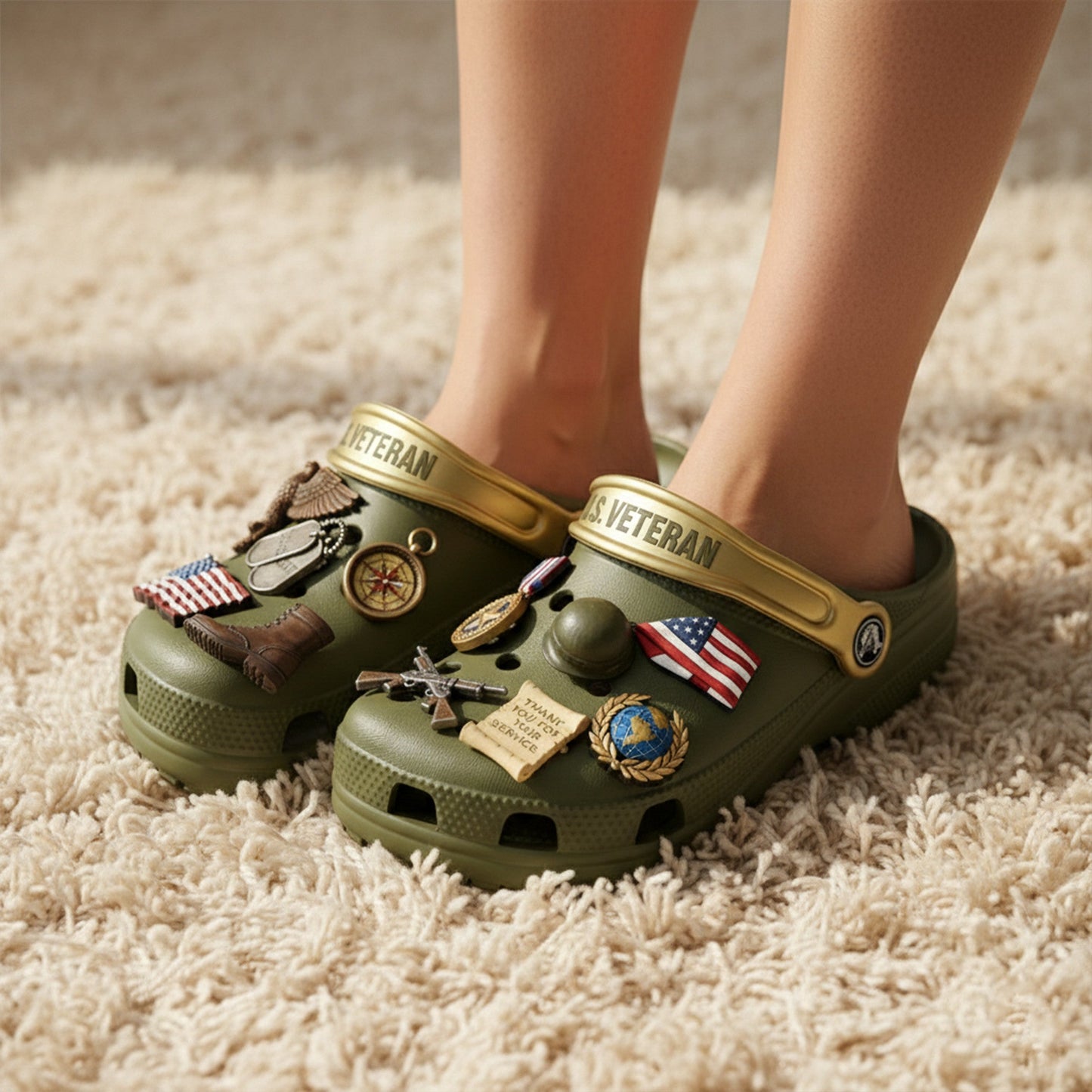 PREMIUM Veteran CLOGS WITH CHARMS LNTH