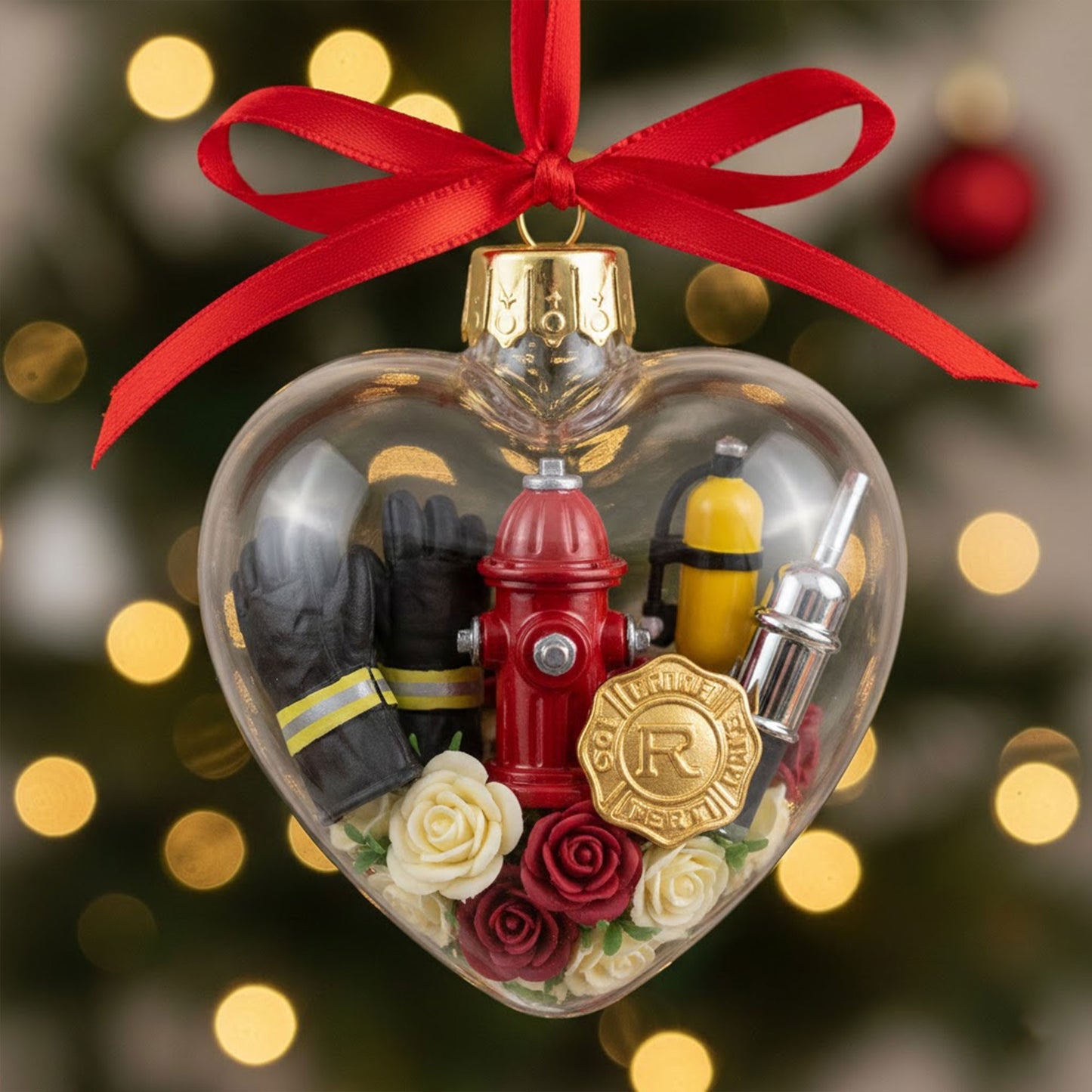 Firefighter Heart Ornament TNSM