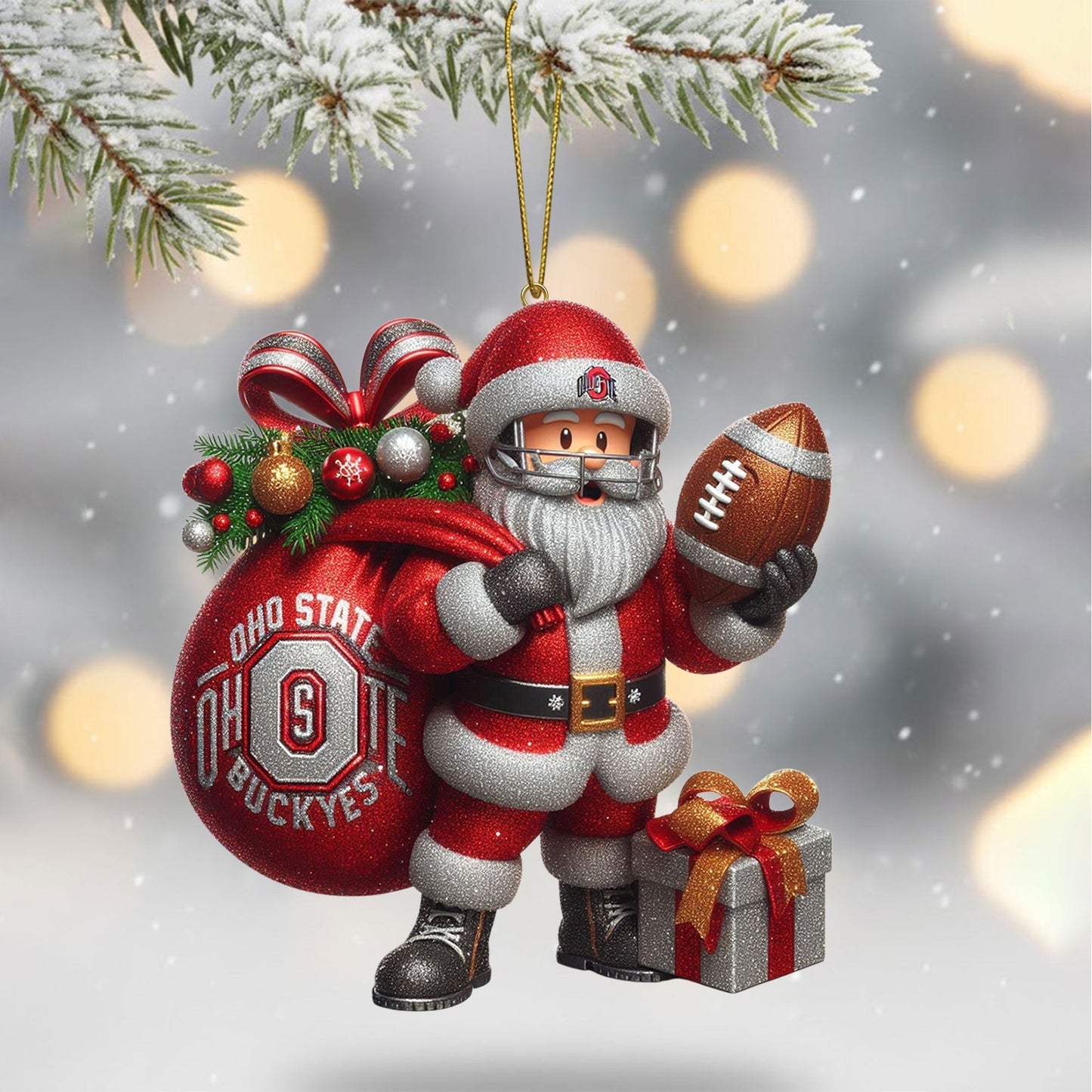 COMBO OSB CHRISTMAS TREE TOPPER WITH ORNAMENT DAT