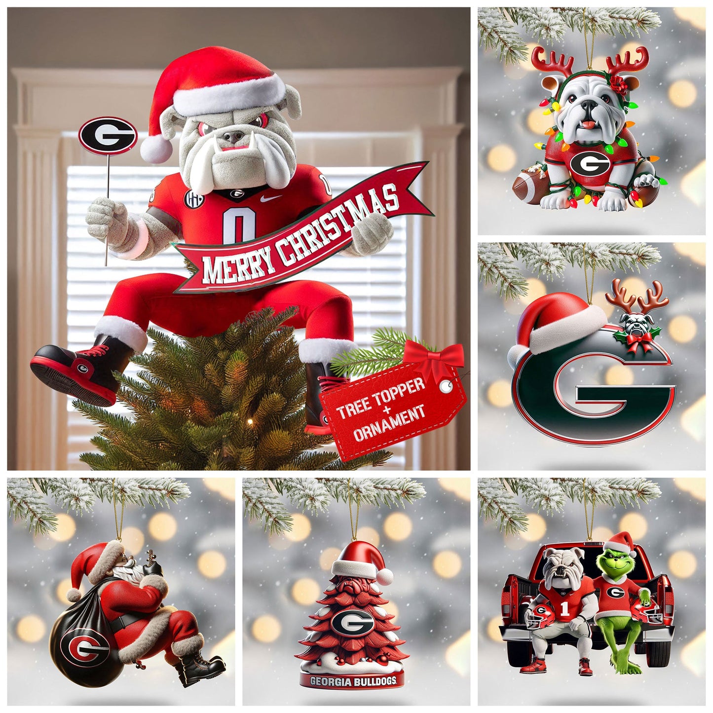 COMBO GGBD CHRISTMAS TREE TOPPER WITH ORNAMENT DAT