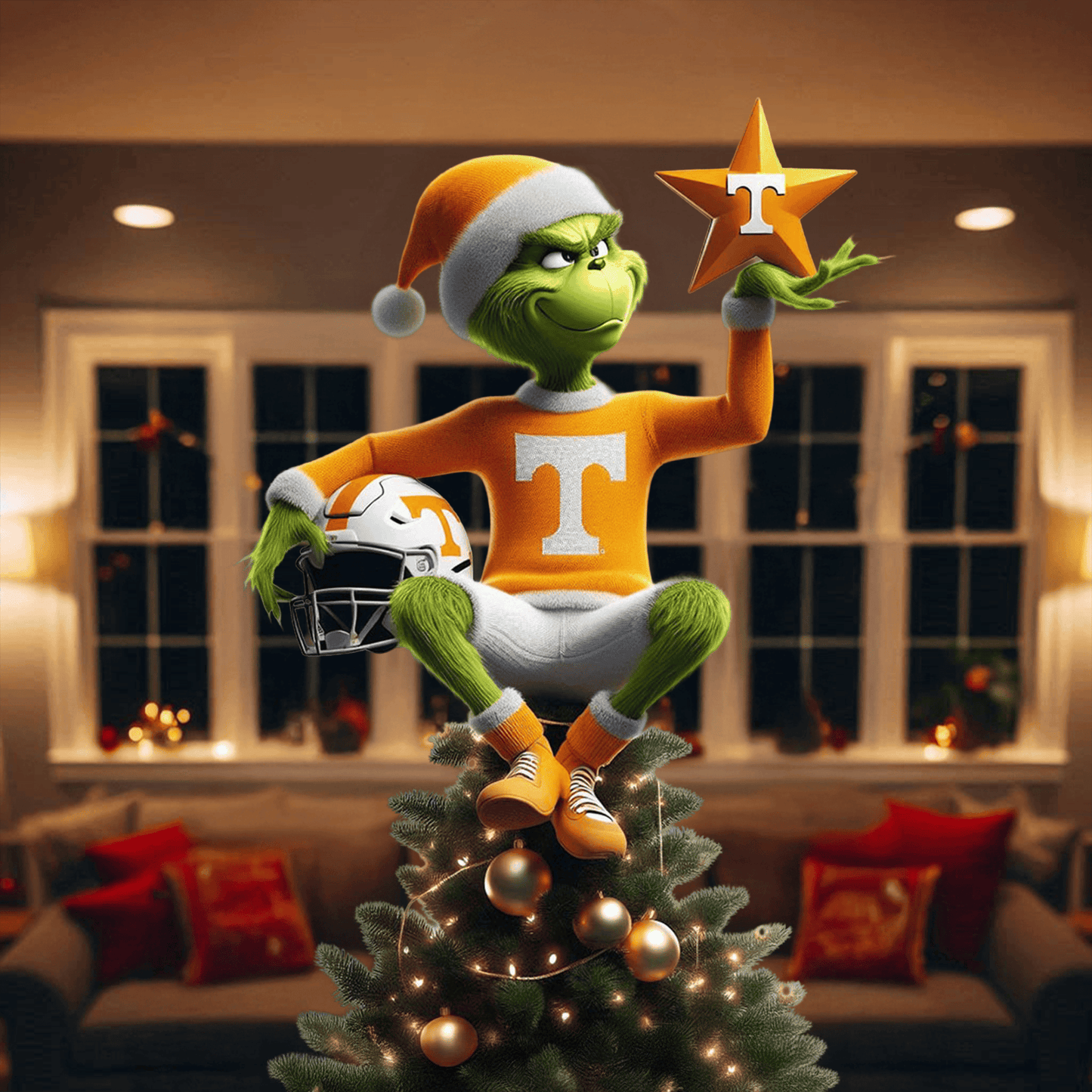 COMBO TNV CHRISTMAS TREE TOPPER WITH LED ORNAMENT LNTH