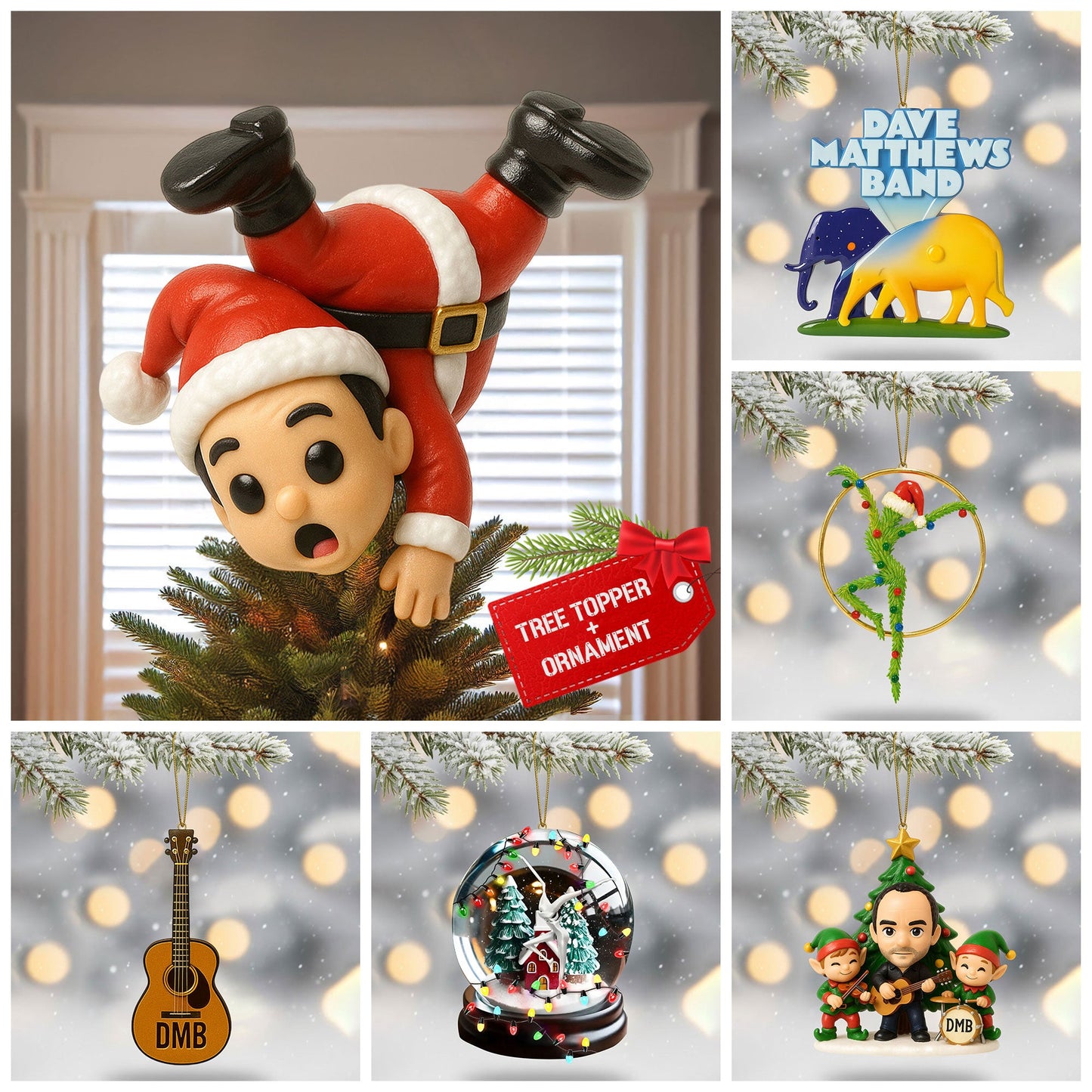 COMBO DMB CHRISTMAS TREE TOPPER WITH ORNAMENT DAT