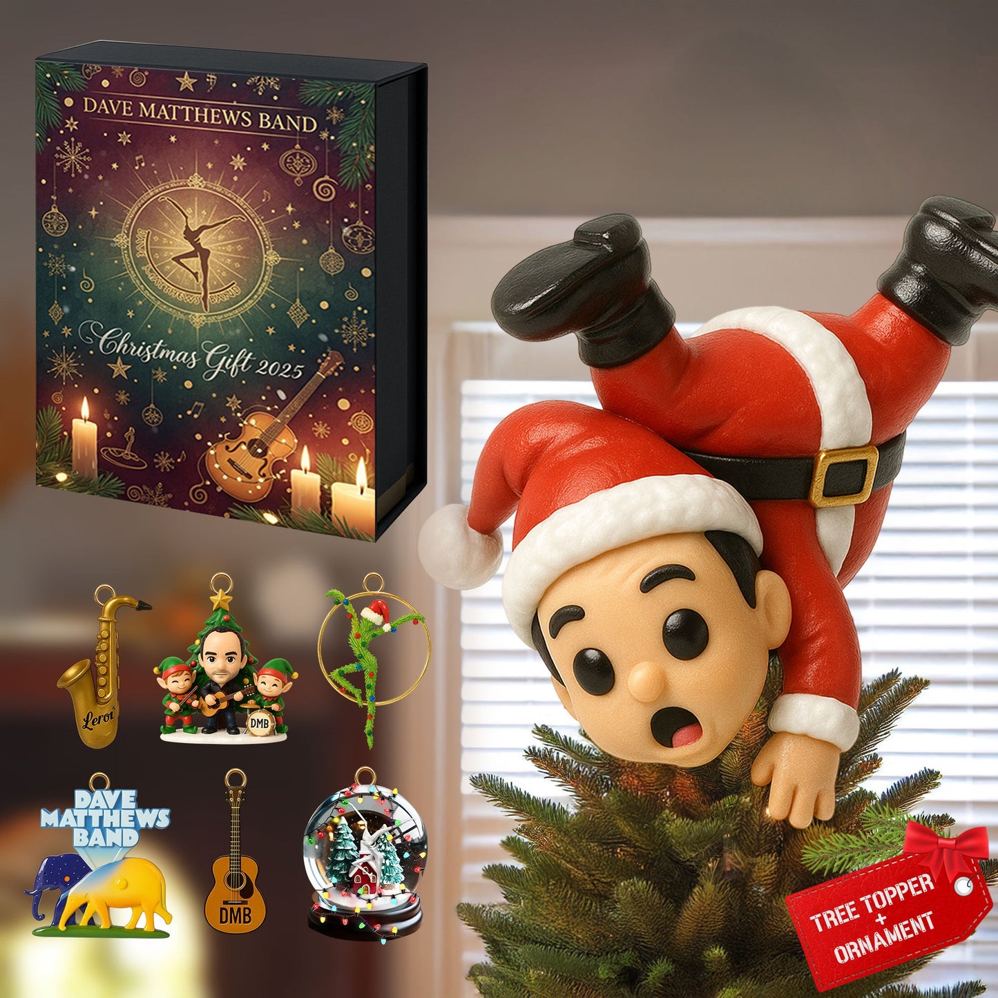 COMBO DMB CHRISTMAS TREE TOPPER WITH ORNAMENT DAT