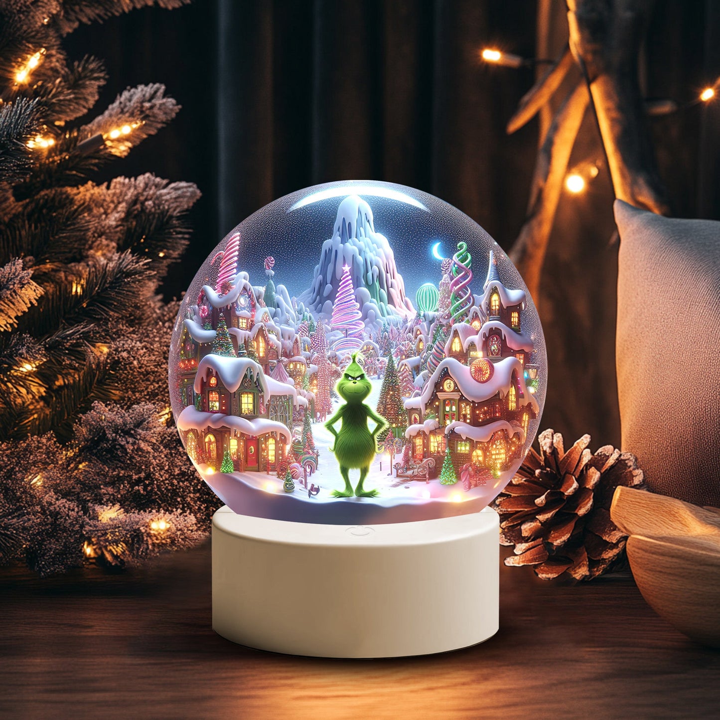 COMBO TGR CHRISTMAS SNOWBALL LED LIGHT WITH ORNAMENT TNSM