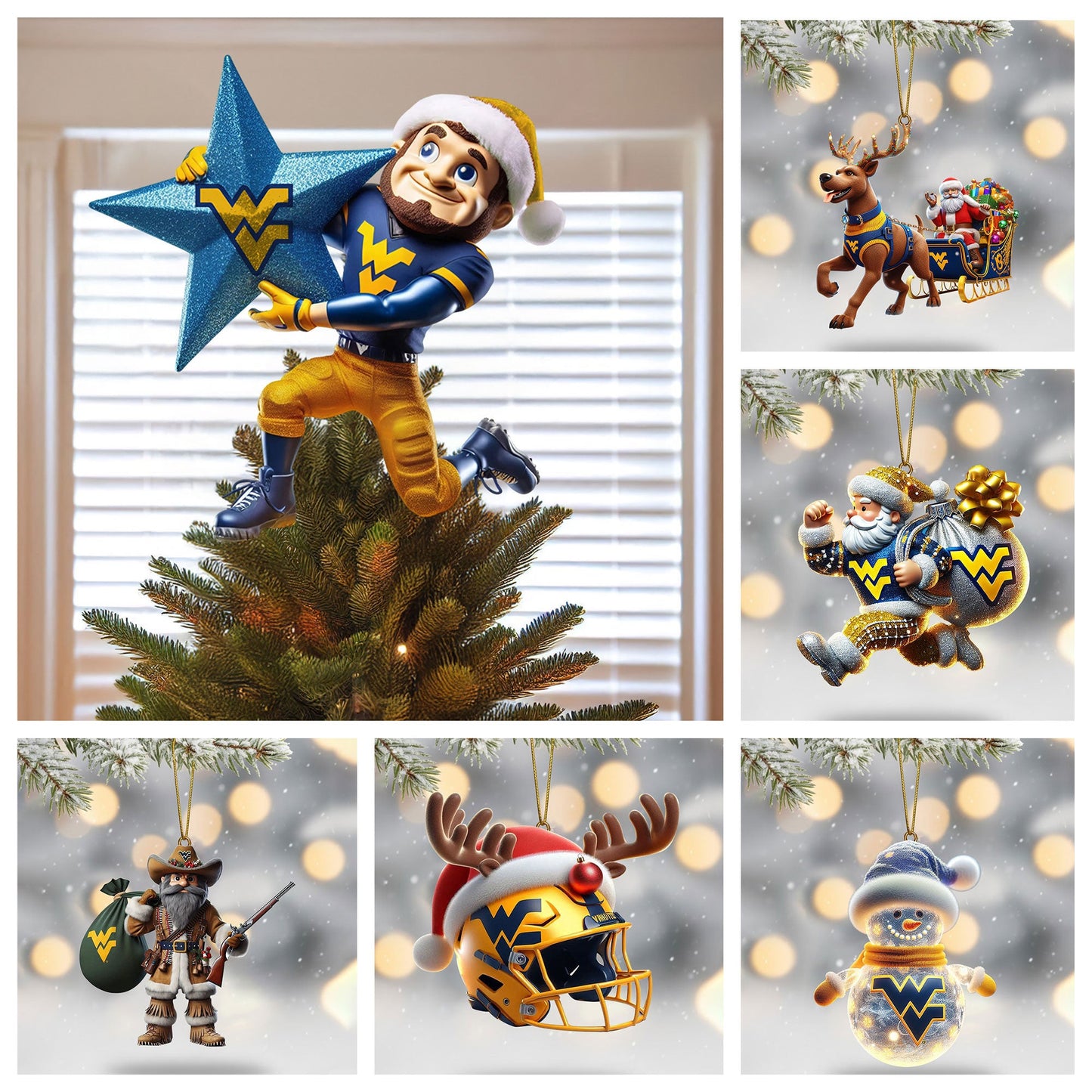 COMBO WVM CHRISTMAS TREE TOPPER WITH ORNAMENT DAT