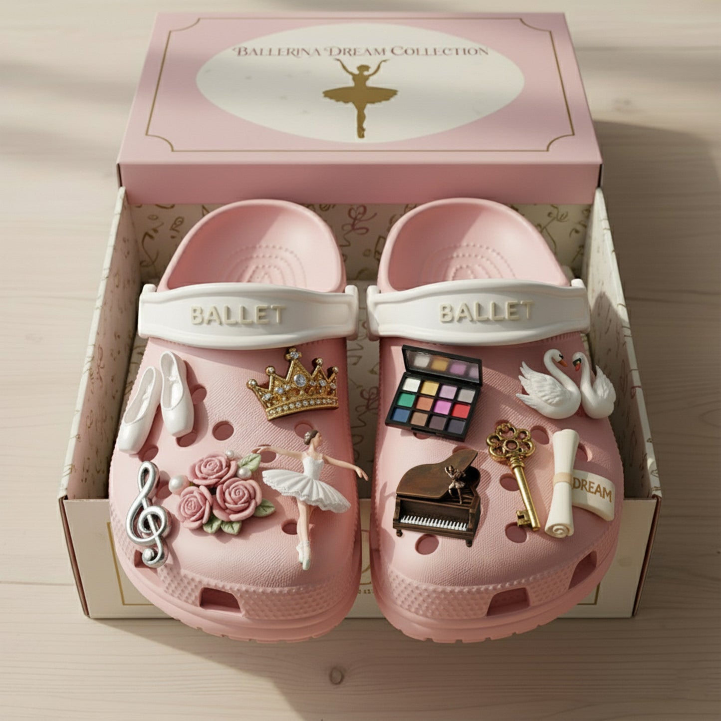 PREMIUM Ballet CLOGS WITH CHARMS LNTH