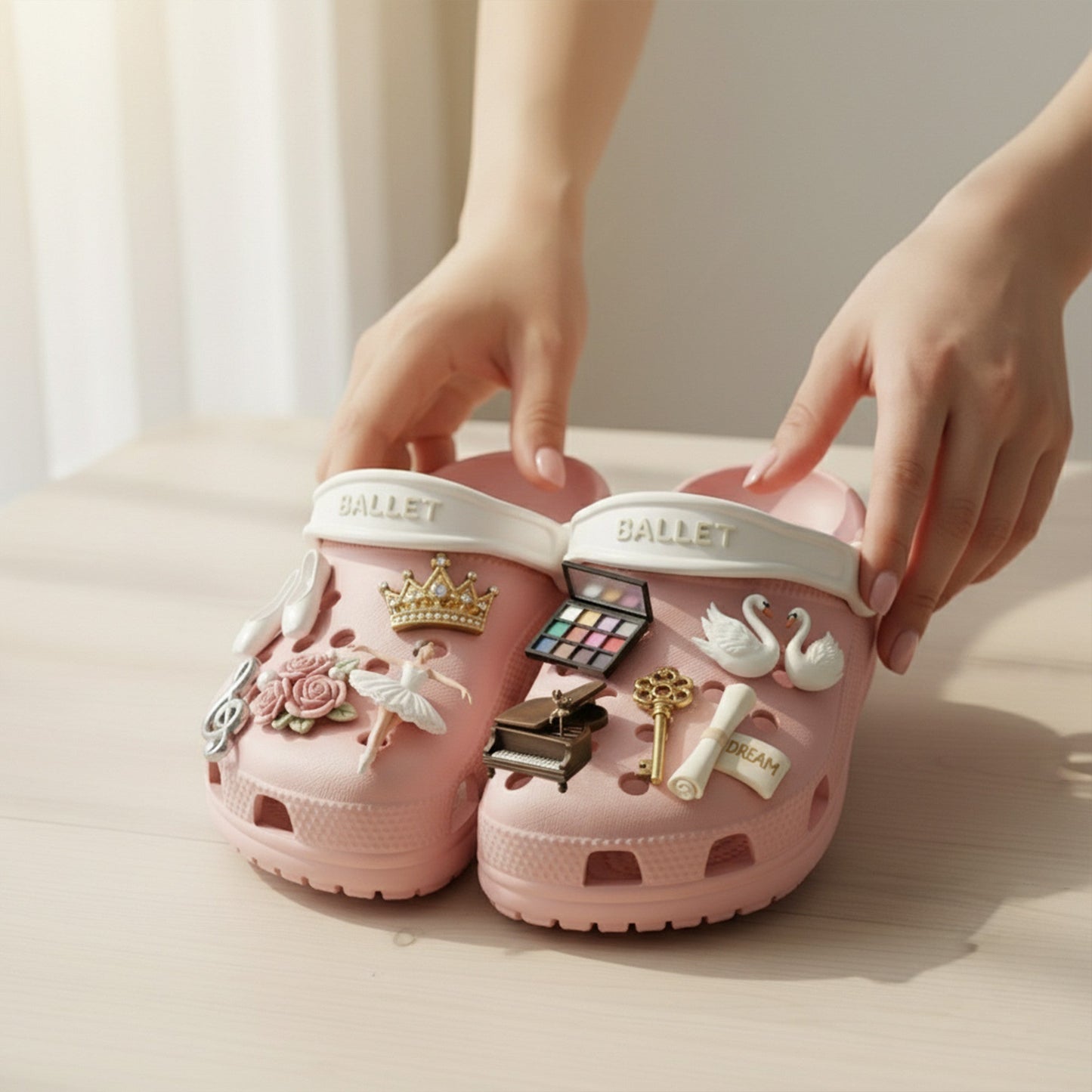 PREMIUM Ballet CLOGS WITH CHARMS LNTH