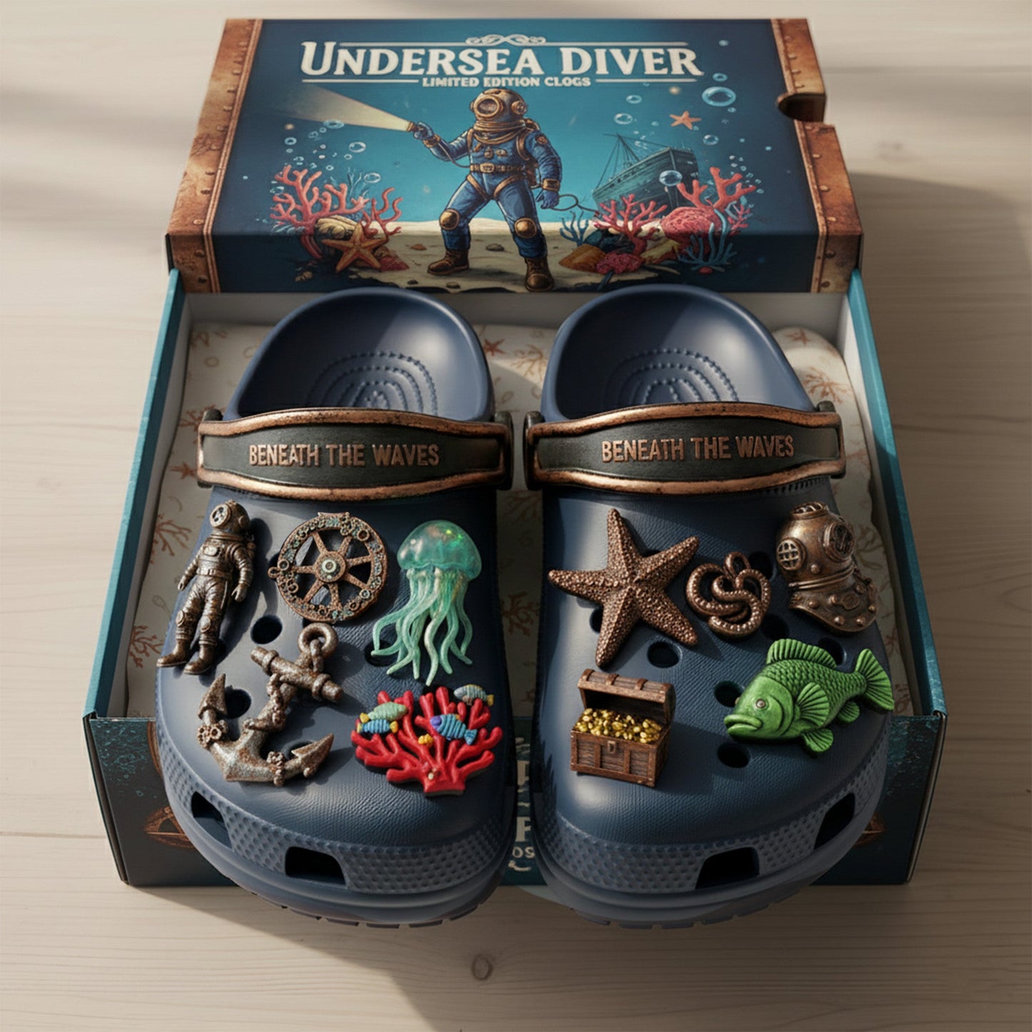 PREMIUM Undersea Diver CLOGS WITH CHARMS LNTH