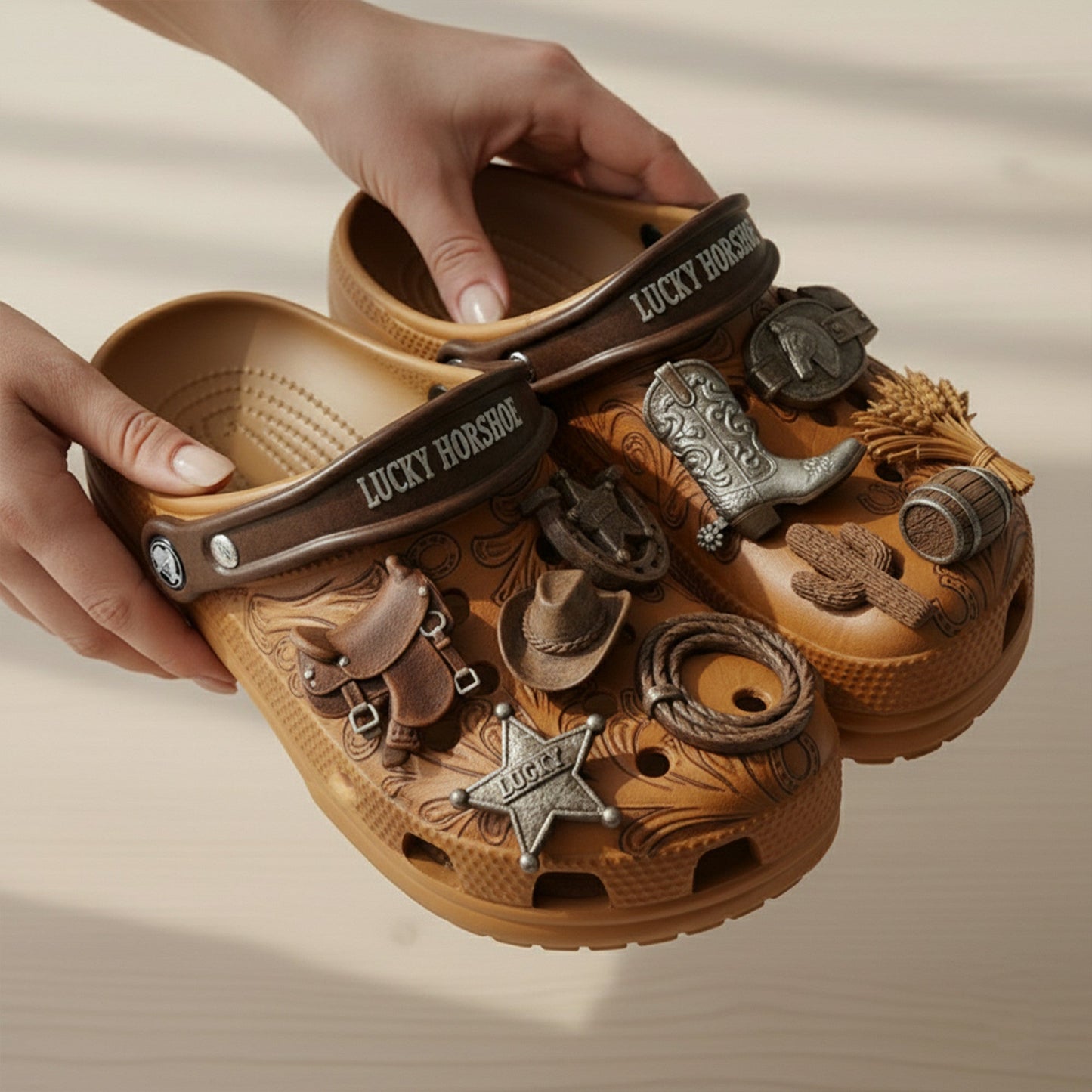 PREMIUM Cowboy CLOGS WITH CHARMS LNTH