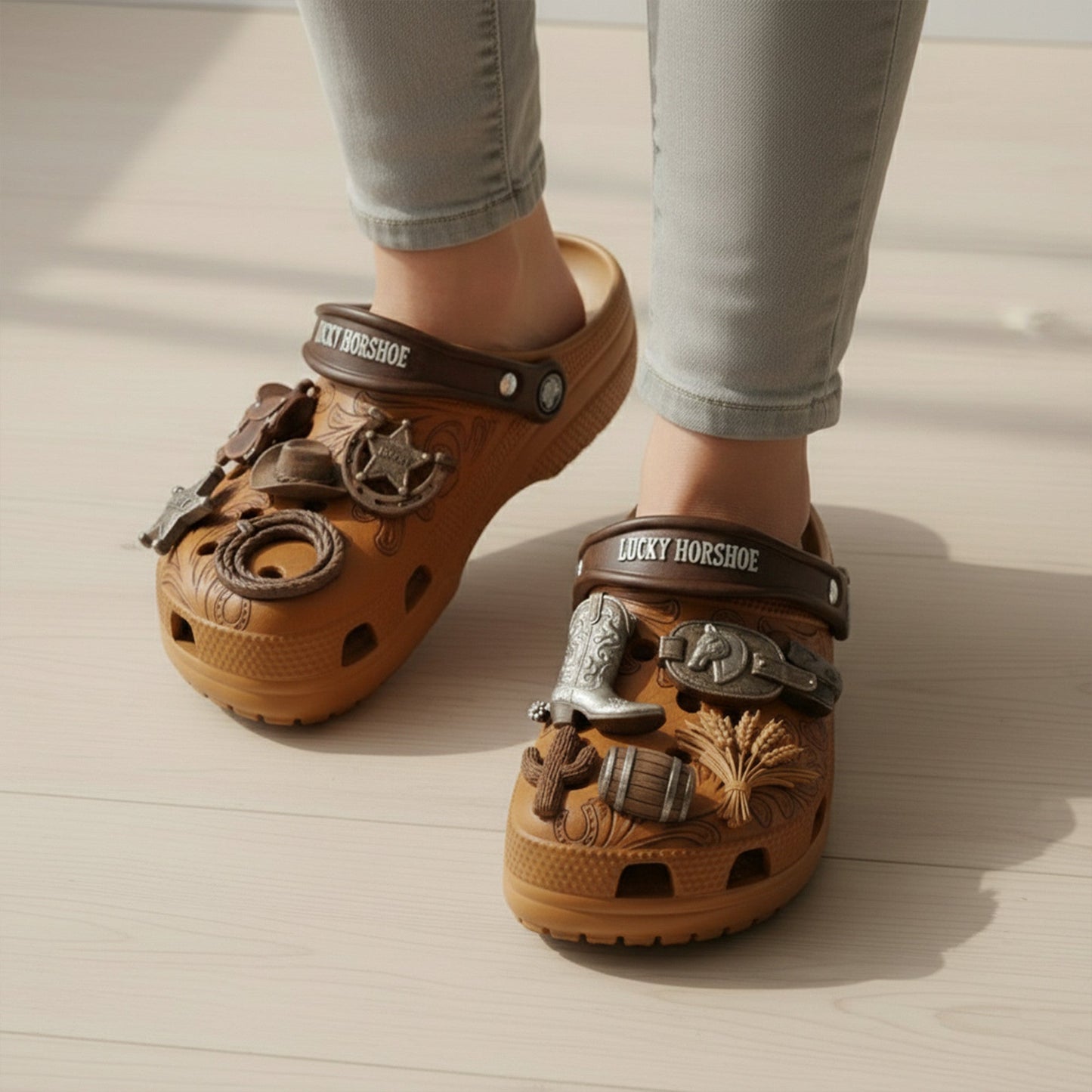 PREMIUM Cowboy CLOGS WITH CHARMS LNTH