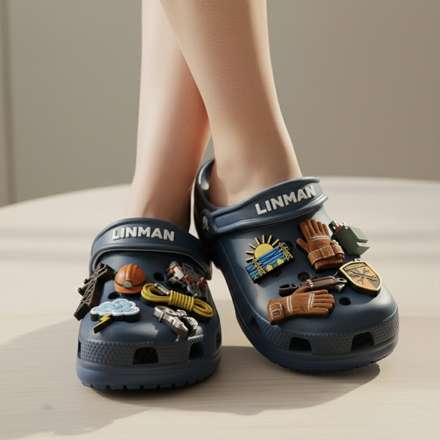 PREMIUM Lineman CLOGS WITH CHARMS LNTH