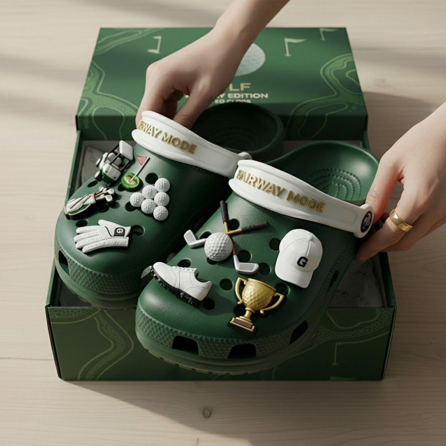 PREMIUM GOLF CLOGS WITH CHARMS LNTH