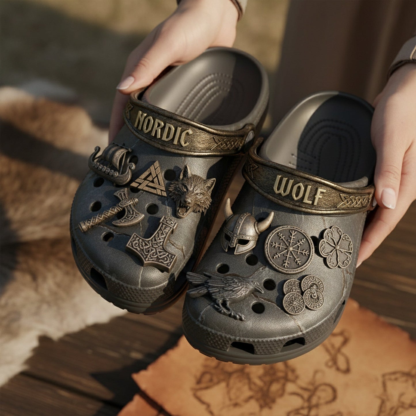 PREMIUM Viking CLOGS WITH CHARMS LNTH