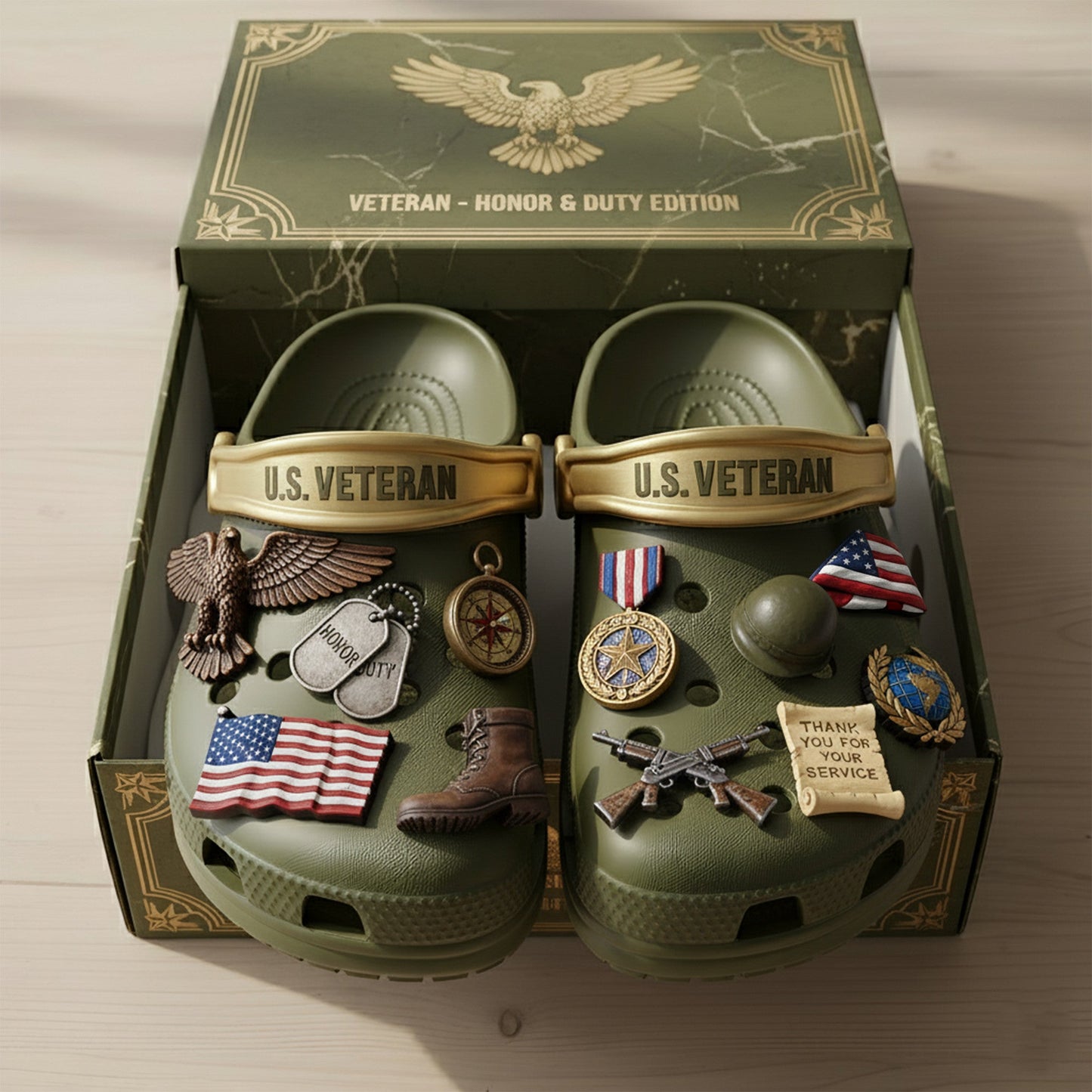 PREMIUM Veteran CLOGS WITH CHARMS LNTH