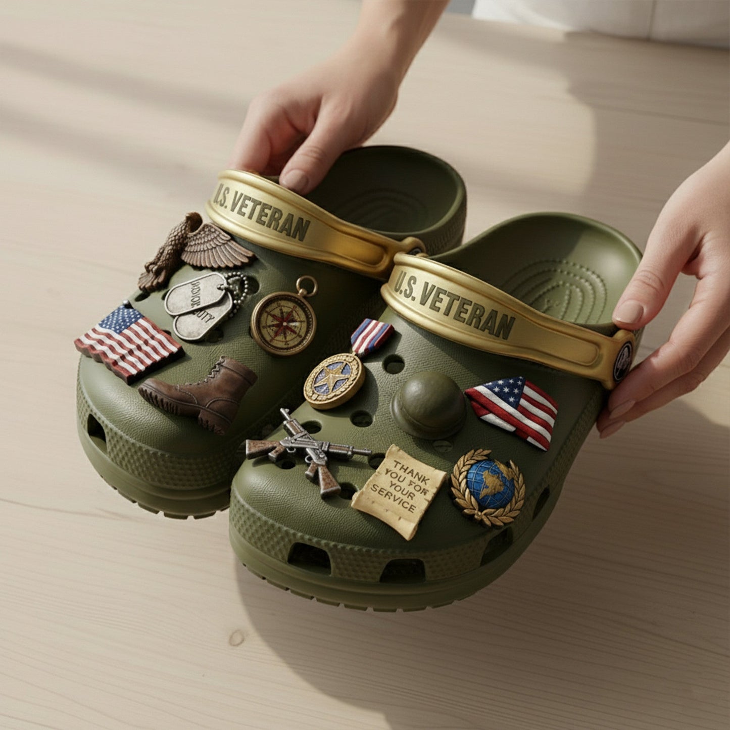PREMIUM Veteran CLOGS WITH CHARMS LNTH