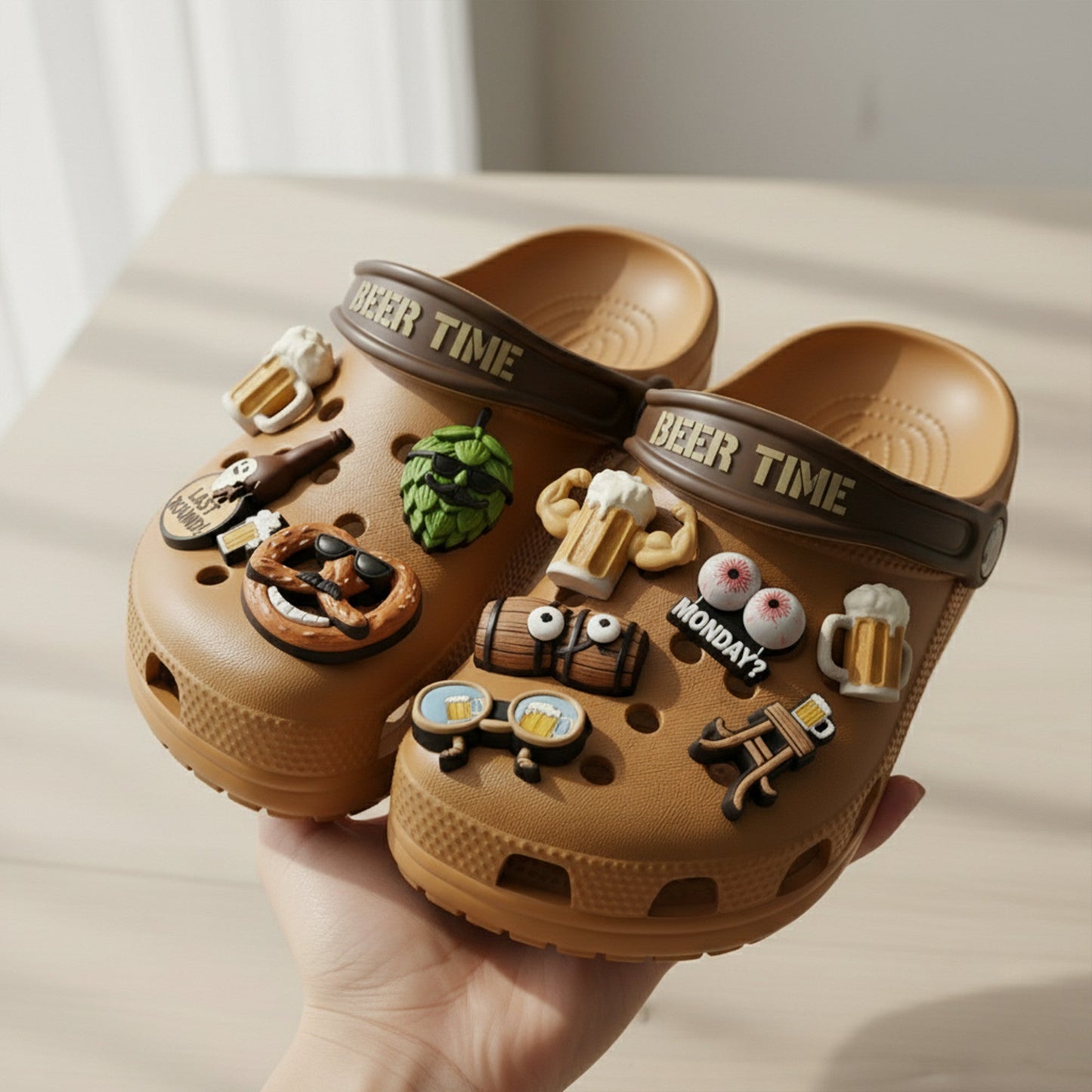 PREMIUM Beer Lovers CLOGS WITH CHARMS LNTH