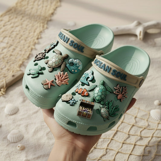 PREMIUM Turtle CLOGS WITH CHARMS LNTH