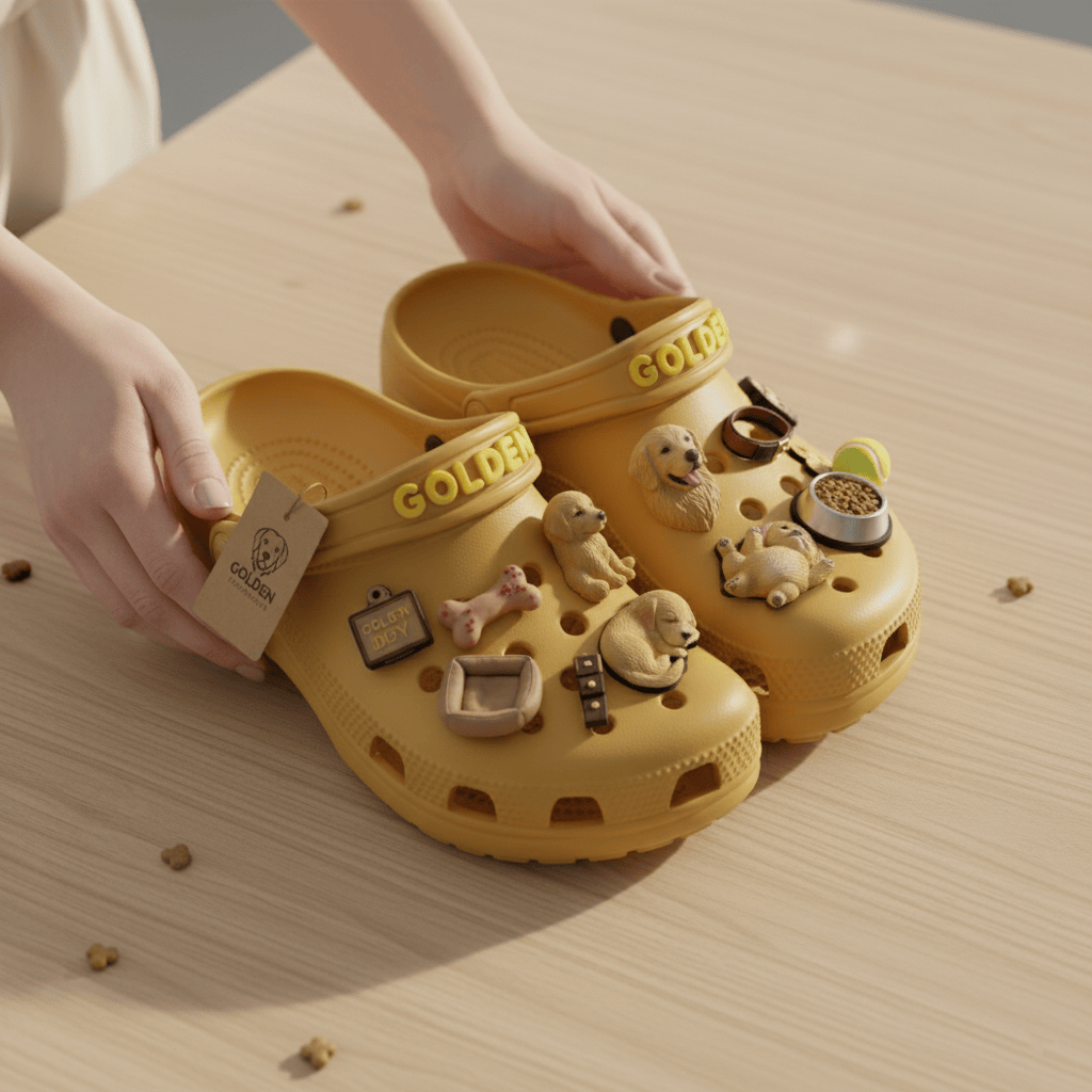 Golden Retriever Premium Clogs HTTT