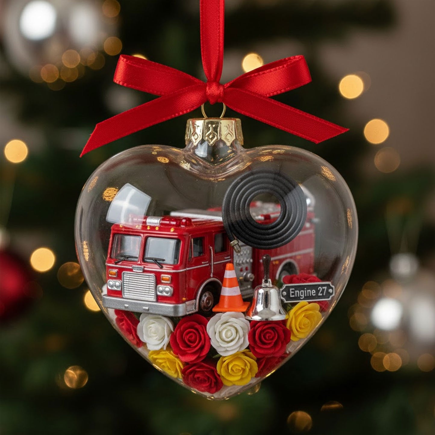 Firefighter Heart Ornament TNSM
