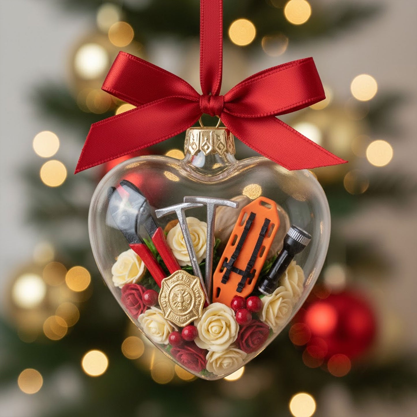 Firefighter Heart Ornament TNSM