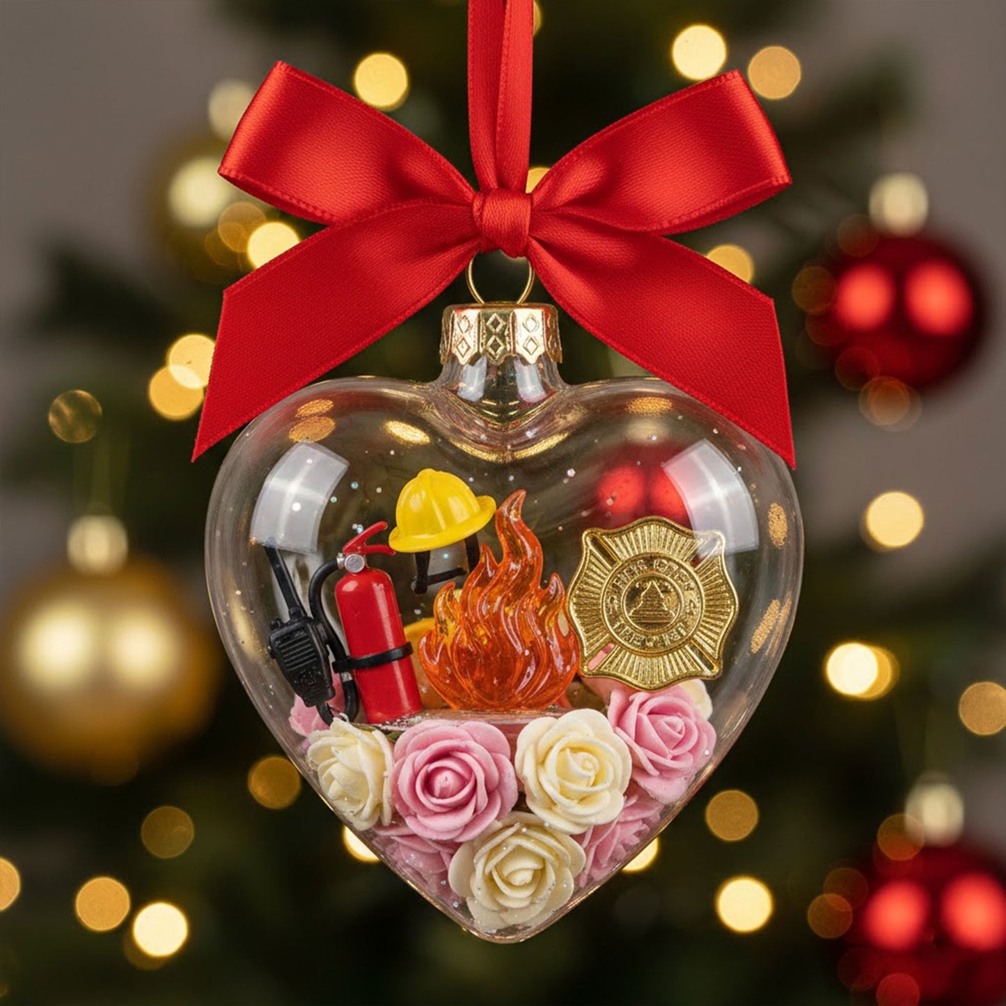 Firefighter Heart Ornament TNSM