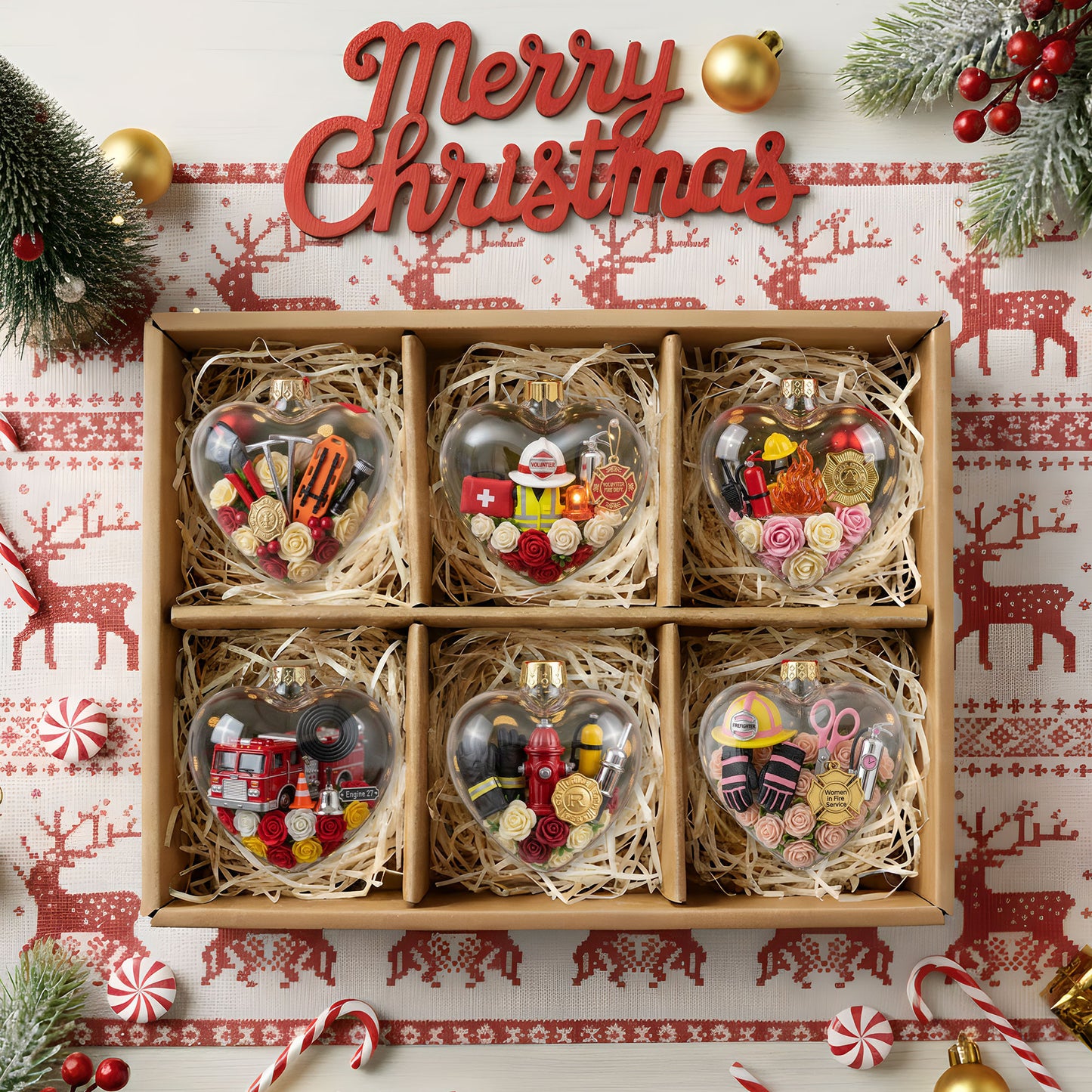 Firefighter Heart Ornament TNSM