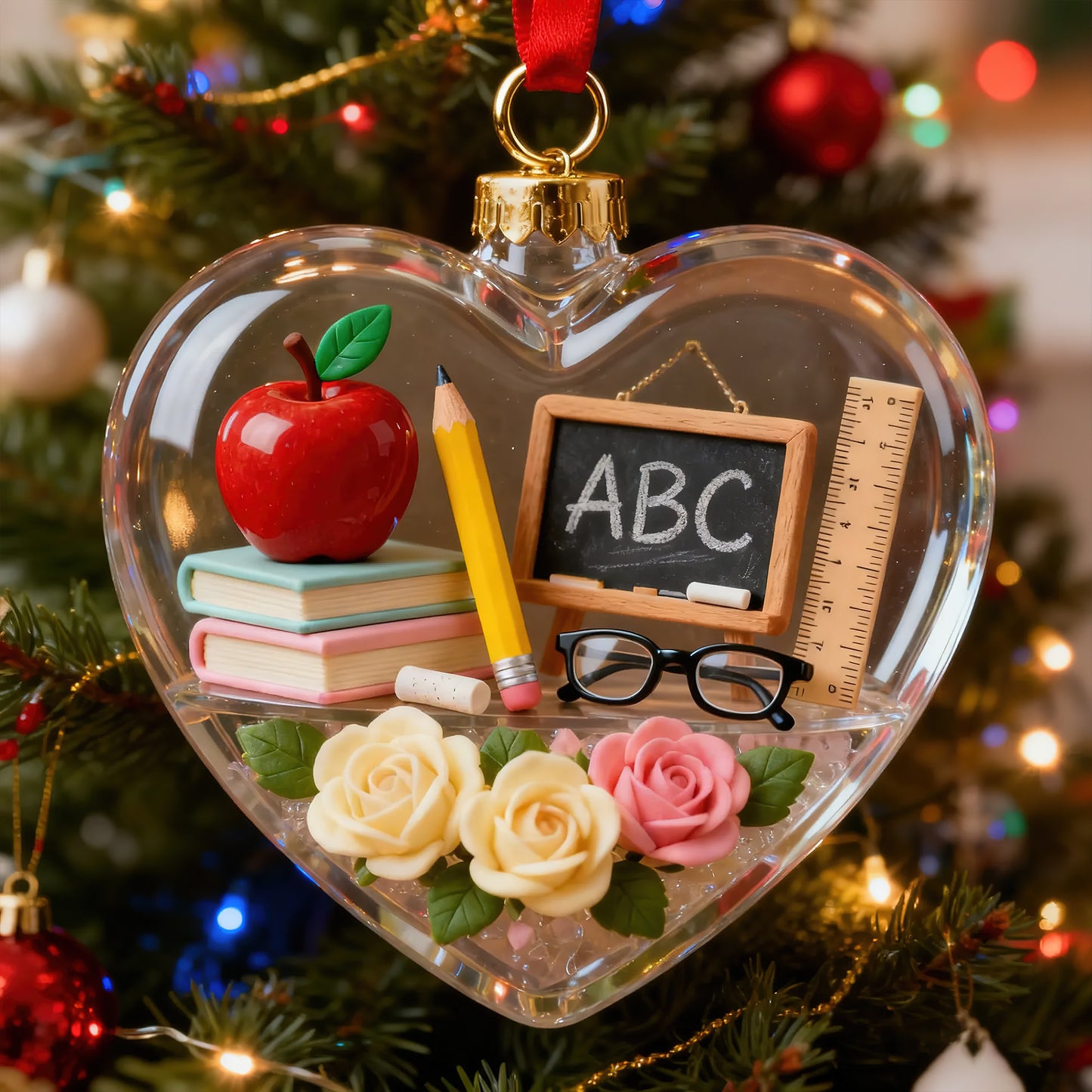 Teacher Heart Ornament TNSM