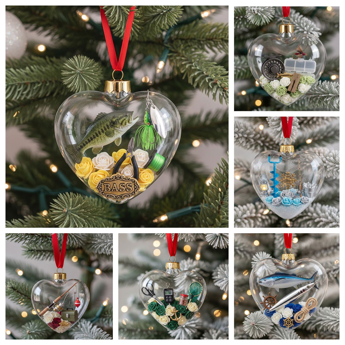 Fishing Heart Ornament TNSM