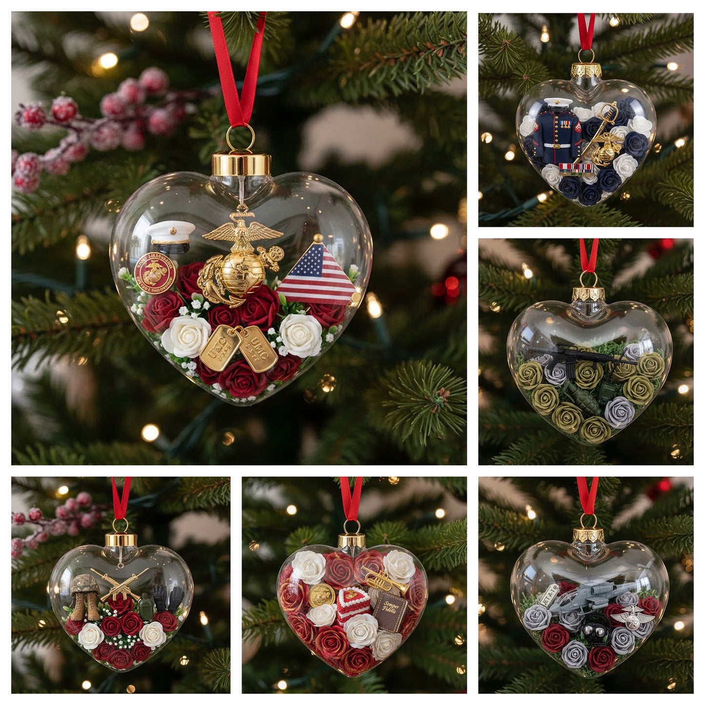 U.S. Marine Corps Heart Ornament TNSM