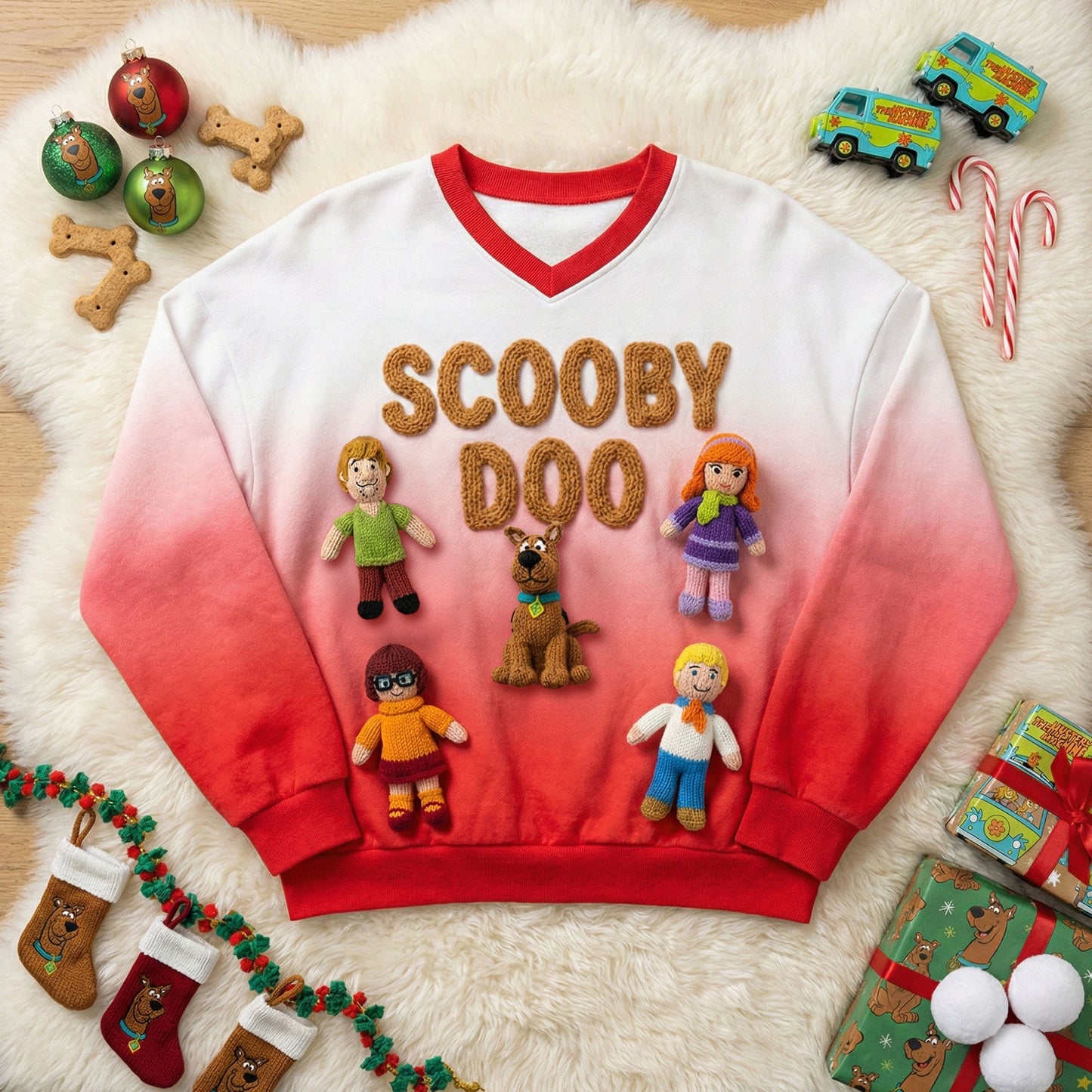 SCBD V-Neck Crochet Sweatshirt HTTT
