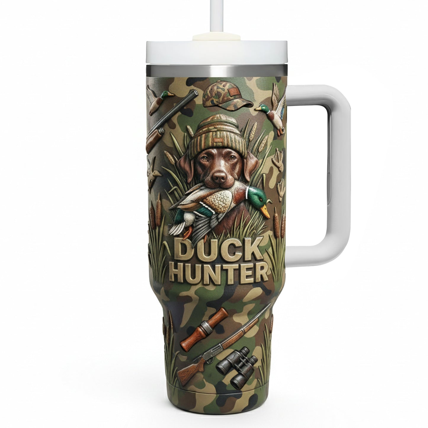 Duck Hunting 40oz Tumbler With Handle LNTH