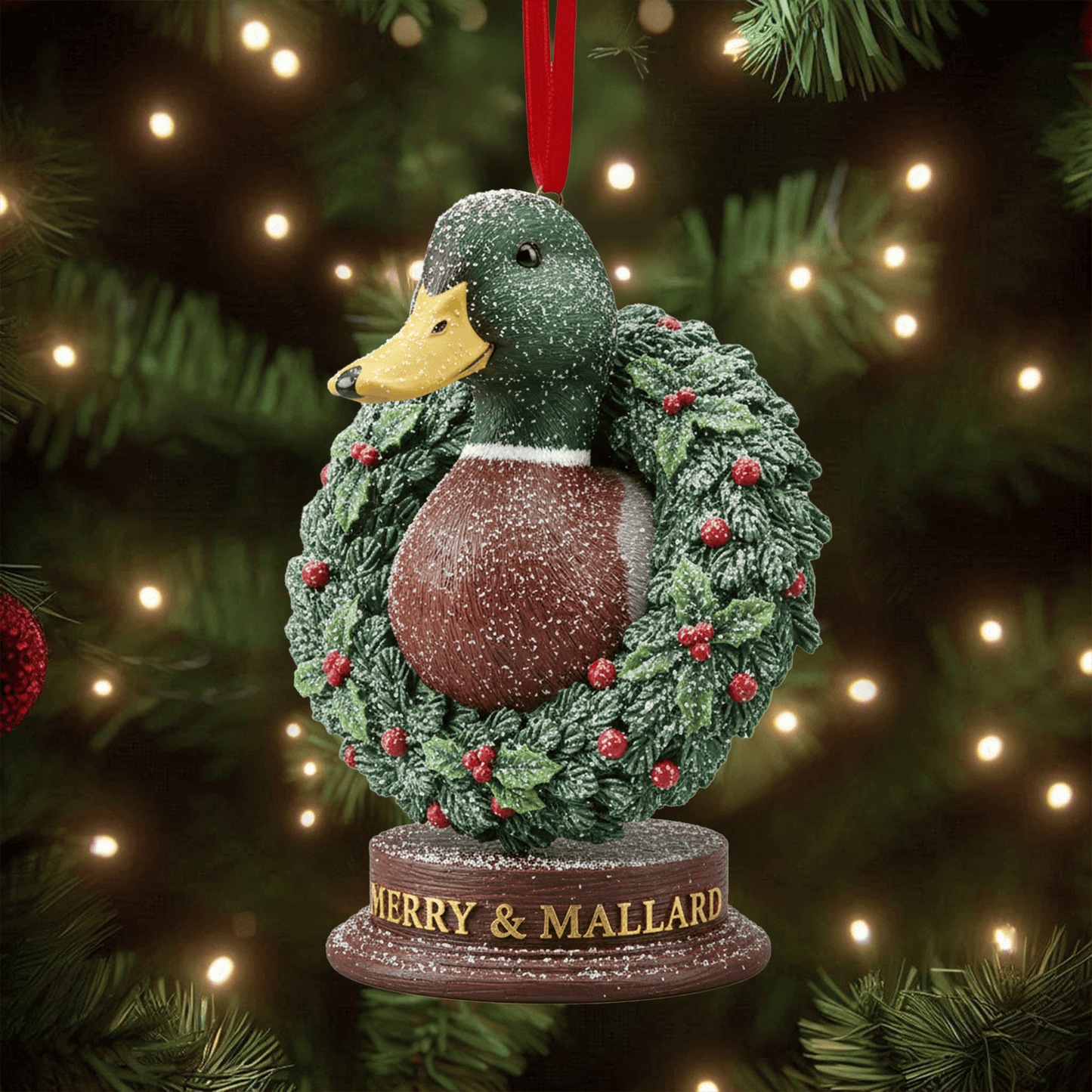 COMBO Duck Hunting CHRISTMAS TREE TOPPER WITH ORNAMENT LNTH