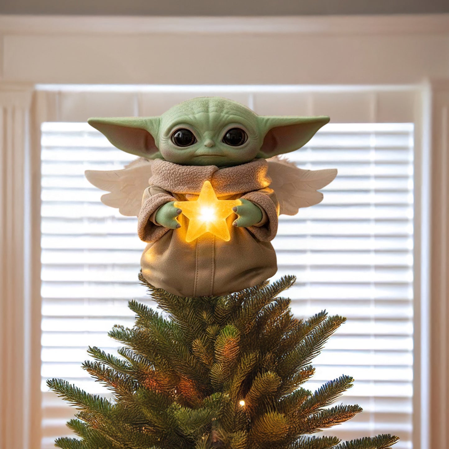 COMBO STW CHRISTMAS TREE TOPPER WITH ORNAMENT DAT