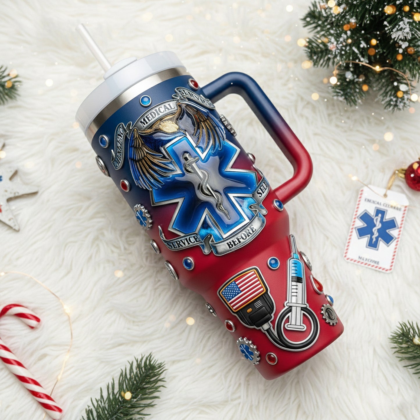 Paramedic 40oz Tumbler With Handle LNTH