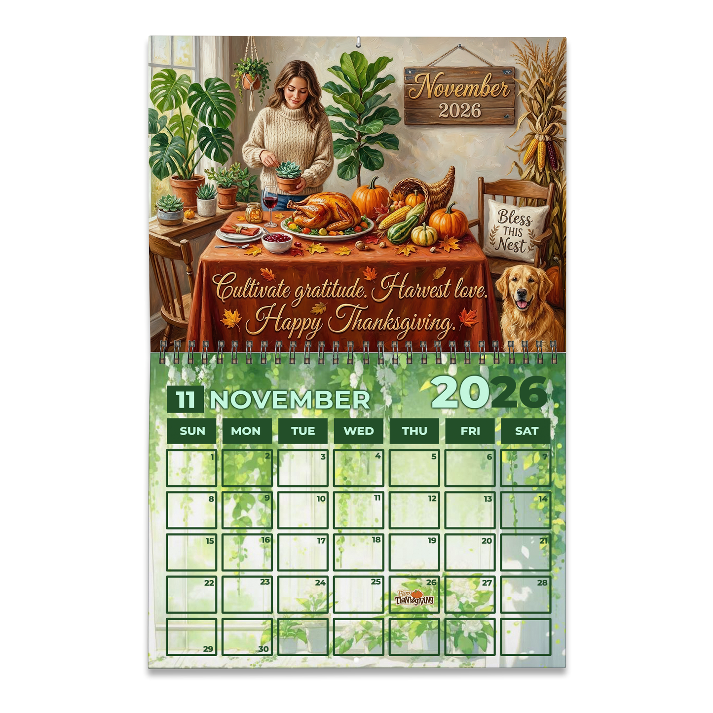 Plant mom Premium 2026 Calendar TNSM