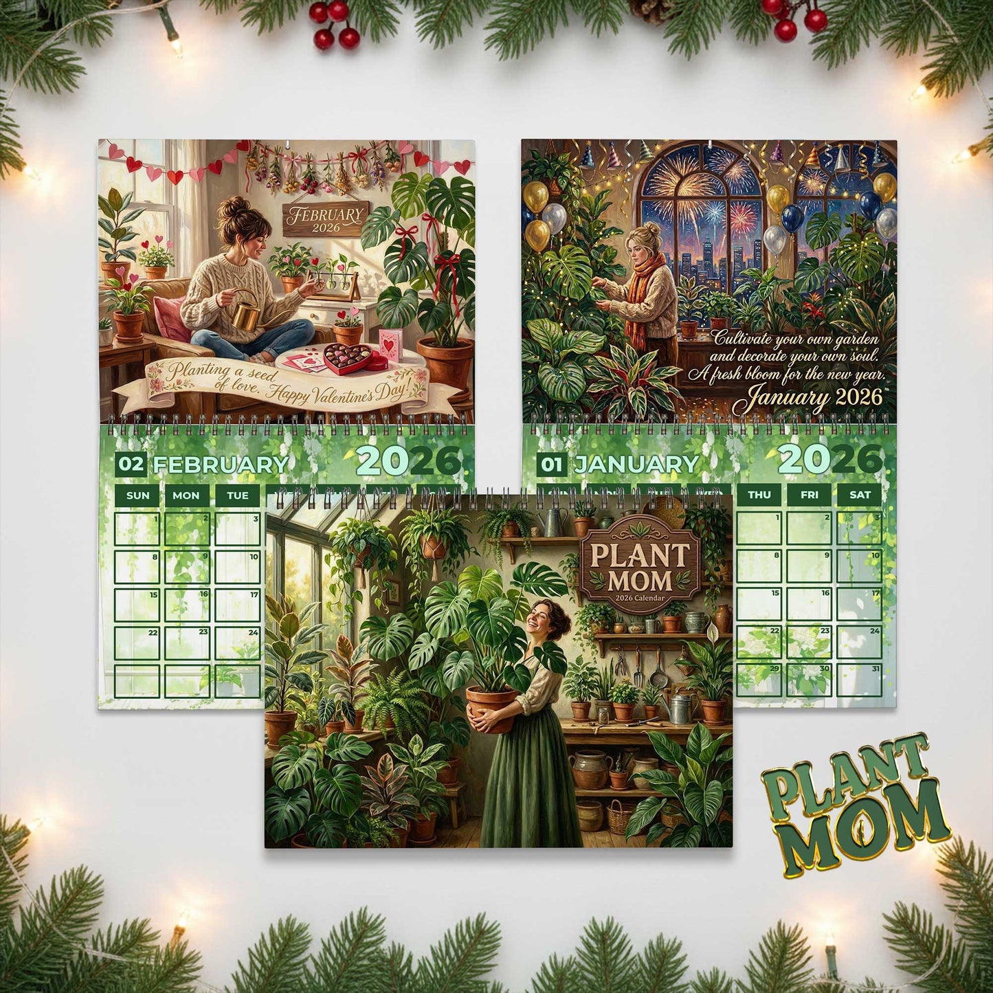 Plant mom Premium 2026 Calendar TNSM