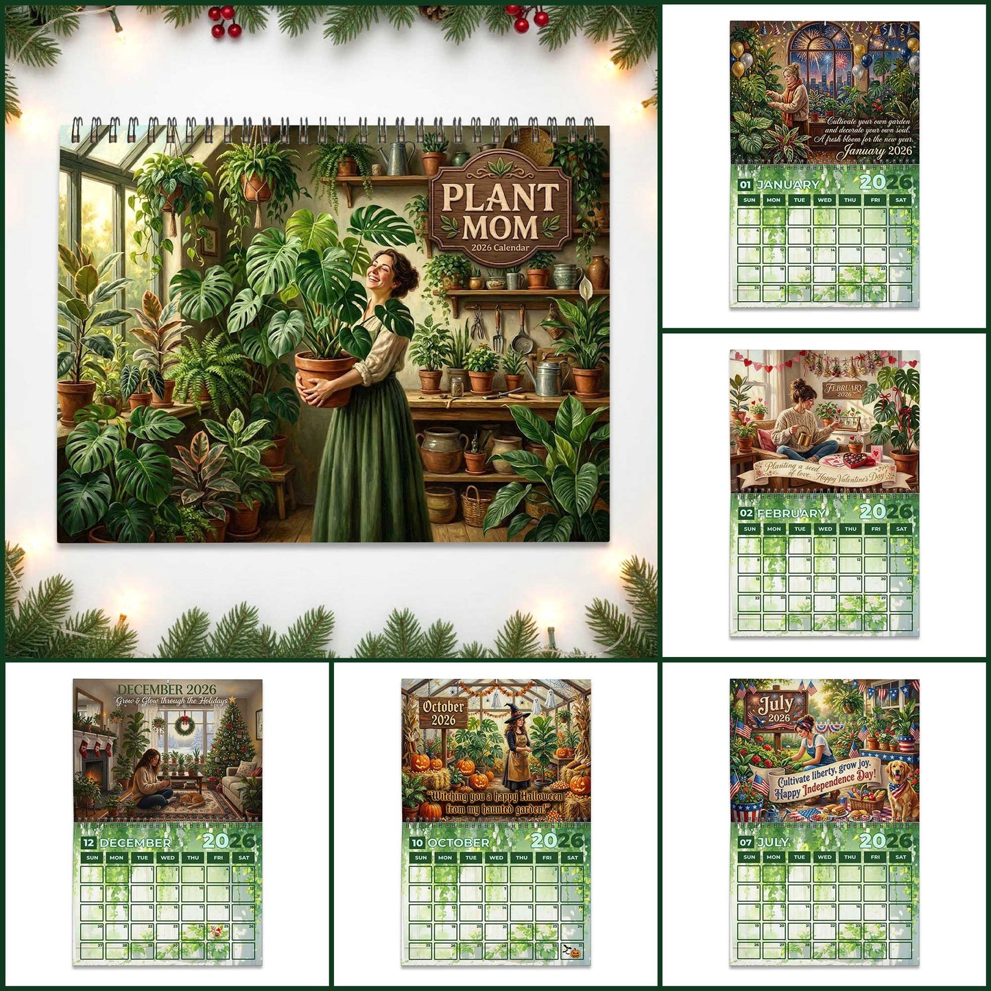 Plant mom Premium 2026 Calendar TNSM