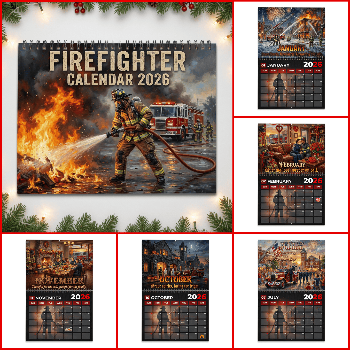 Firefighter Premium 2026 Calendar TNSM