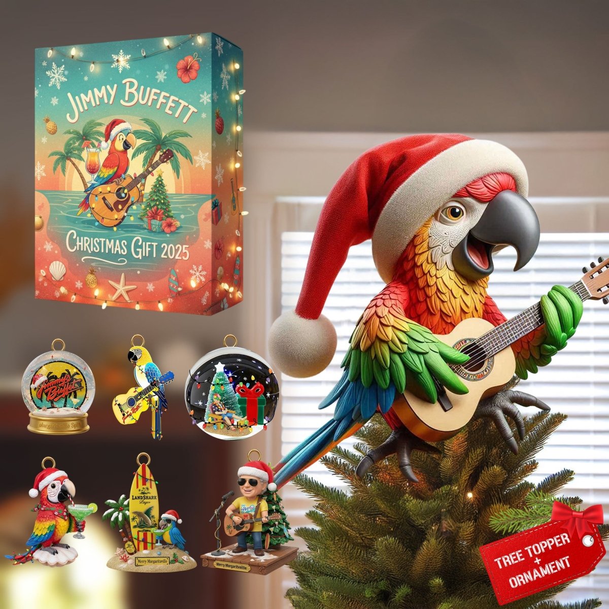 COMBO JBT CHRISTMAS TREE TOPPER WITH ORNAMENT DAT