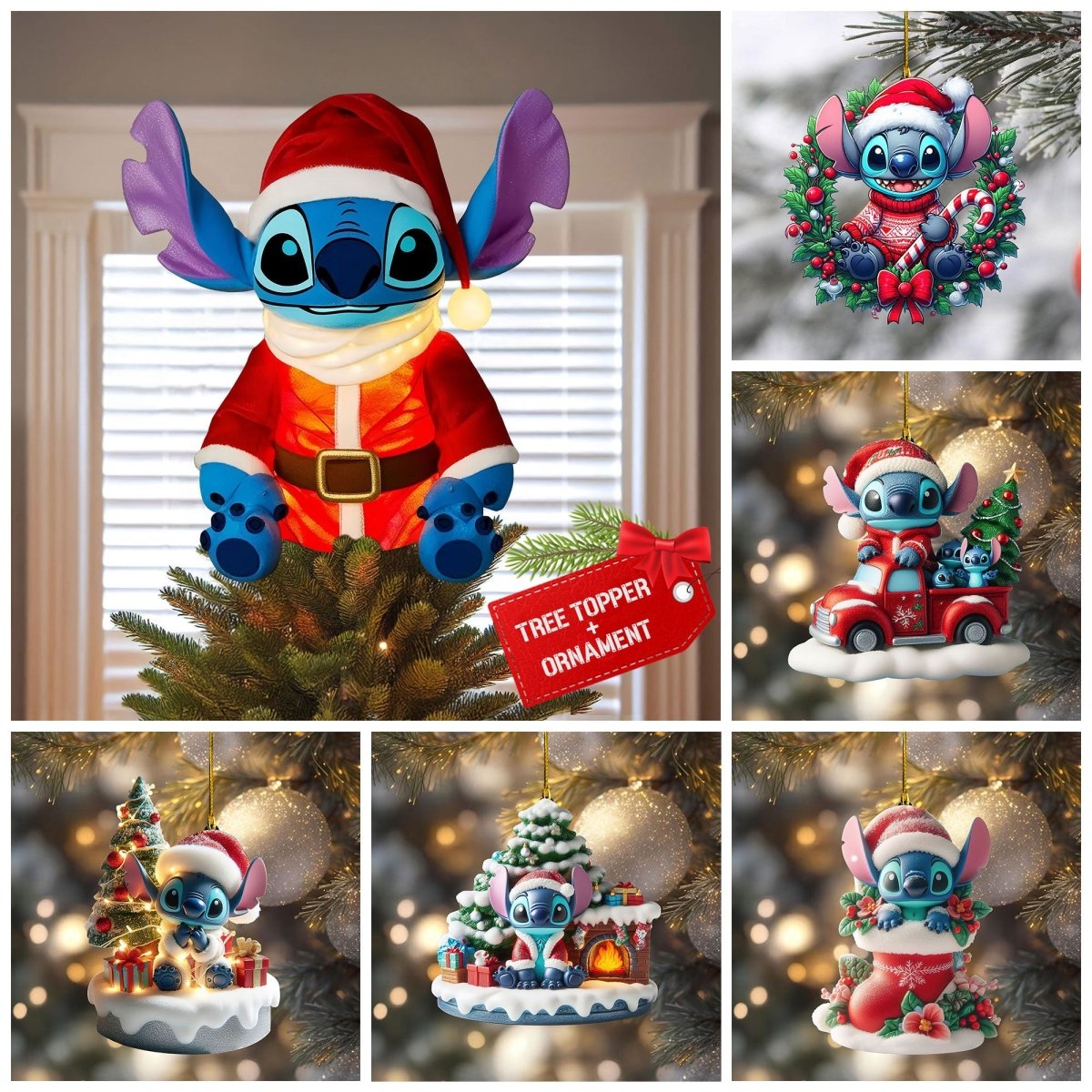 COMBO STC CHRISTMAS TREE TOPPER WITH ORNAMENT DAT