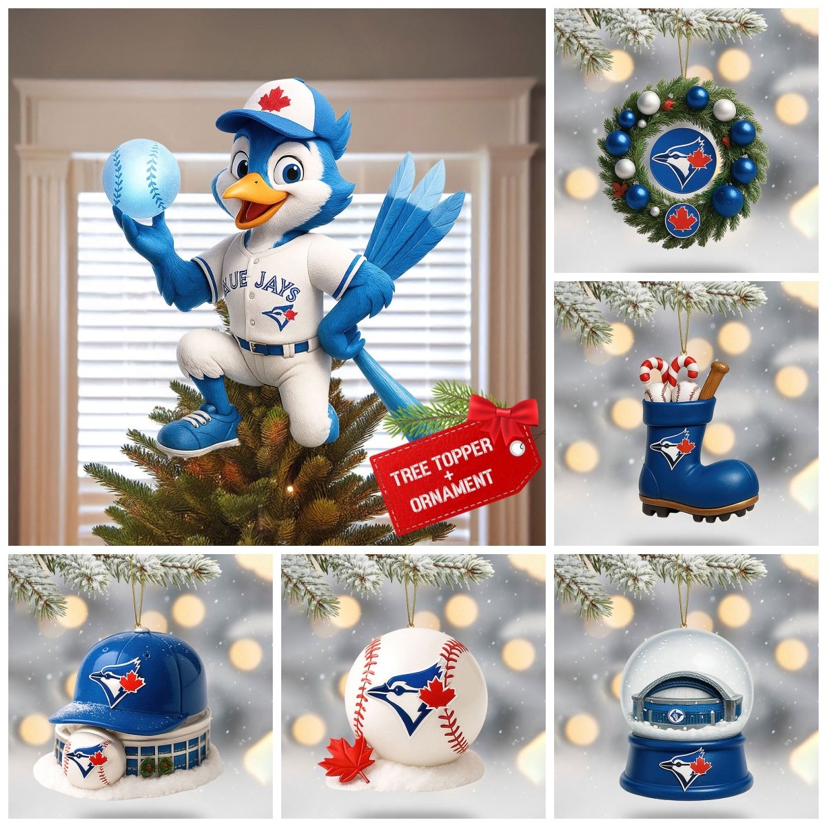 COMBO TBJ CHRISTMAS TREE TOPPER WITH ORNAMENT DAT